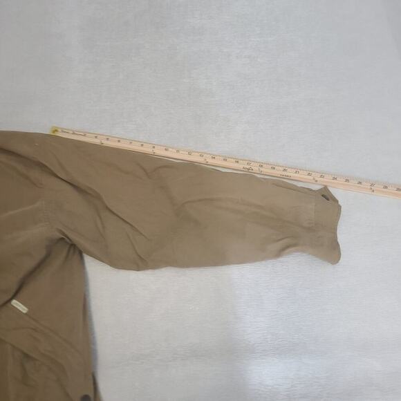 London Fog mens brown rain quilted removable liner jacket Sz Large Long Gorpcore - Picture 5 of 11